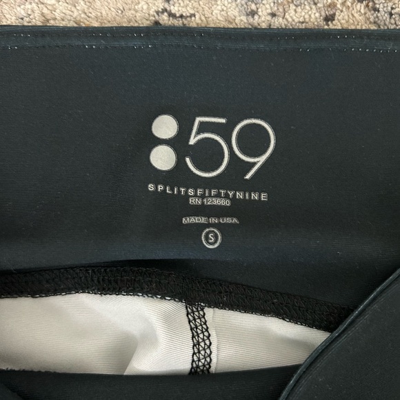 Splits59 Black Leggings with Tan Design Size S - Picture 3 of 4